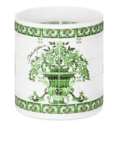 Dolce & Gabbana Sicilian Neroli And Lemon Scented Candle (380g) In White