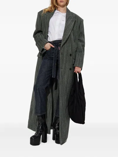 Dsquared2 X Magliano Belted Cropped Jeans In Blue