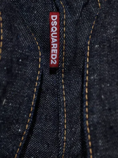 Dsquared2 X Magliano Belted Cropped Jeans In Blue