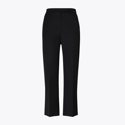 Tory Burch Twill Trouser In Black
