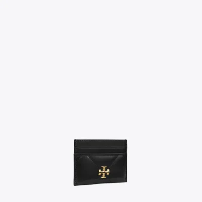 Tory Burch Kira Chevron Diamond Quilt Card Case Black