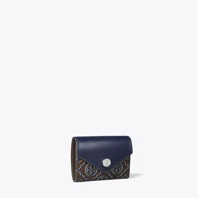 Tory Burch T Monogram Contrast Embossed Small Envelope Wallet