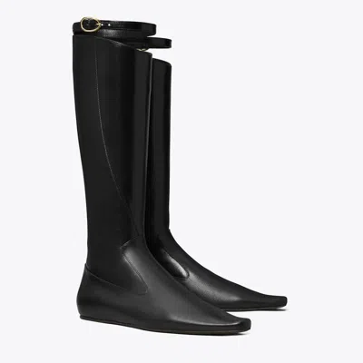 Tory Burch Twisted Riding Boot In Black