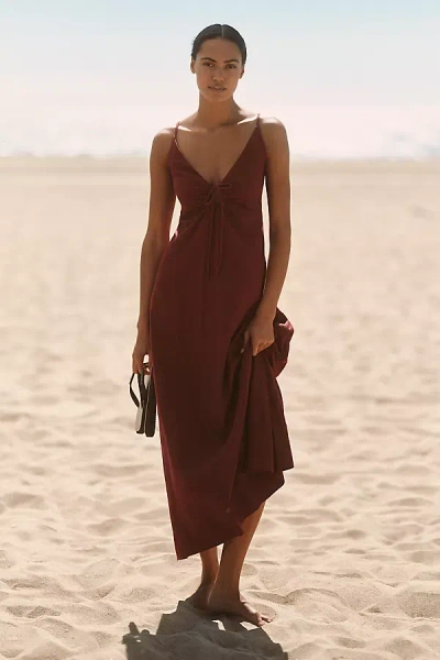 L*space Lspace Mabel Cover-up Maxi Dress In Burgundy