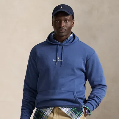 Polo Ralph Lauren Ralph Lauren Logo Double-knit Hoodie In Blue