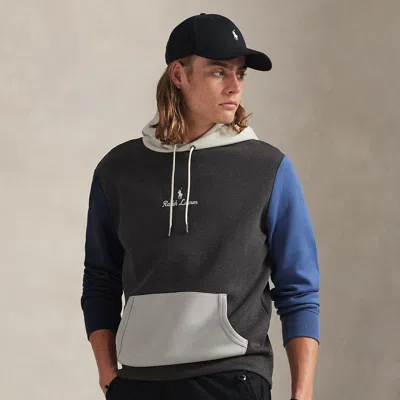 Ralph Lauren Logo Double-knit Hoodie In Black