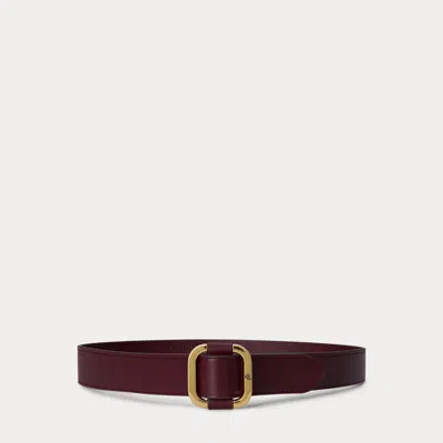 Ralph Lauren Women's Slide Buckle Leather Belt In Brown