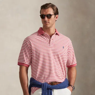 Polo Ralph Lauren Ralph Lauren Striped Mesh Polo Shirt In Pink