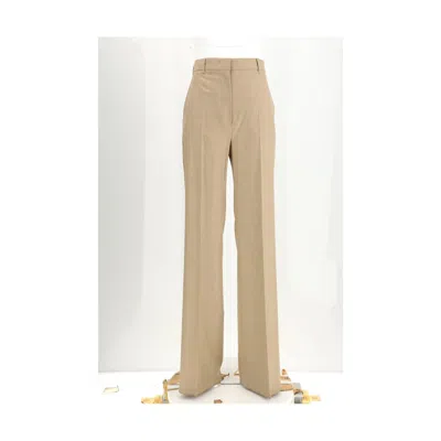 Max Mara Casual Pants With Belt Loops In Brown