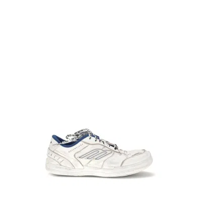 Balenciaga Coastal Inspired Sneakers Featuring Textured Sole In White