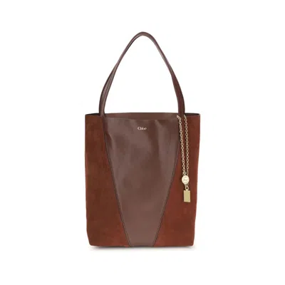 Chloé Spin Shoulder Bag In Brown