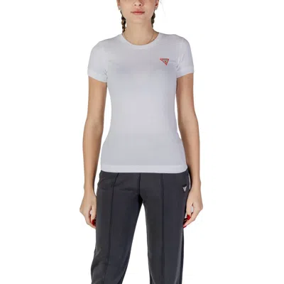 Guess White Cotton T-shirt In Gray