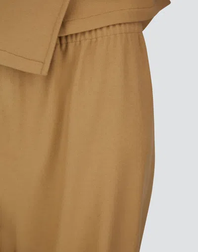 Herno Trousers In 100% Wool Flannel In Brown