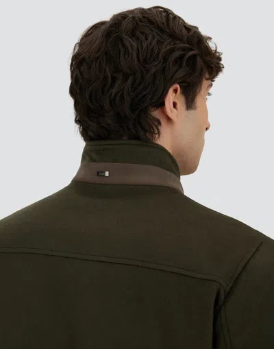Herno High-neck Buttoned Jacket In Green