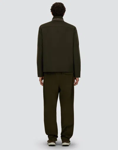 Herno High-neck Buttoned Jacket In Green