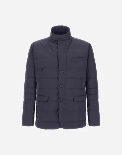 Herno Modern Blazer With High Collar And Pockets In Black