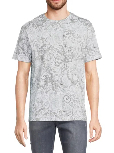 Robert Graham Men's Swanson Paisley Graphic Tee In Gray
