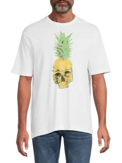 Robert Graham Men's Island Skull Print Cotton T-shirt In White