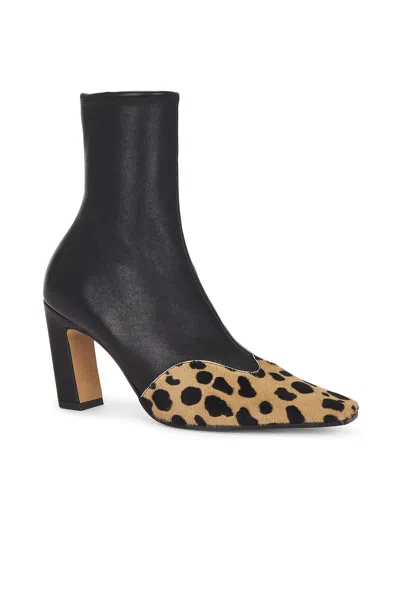 Khaite Nevada 85 Calf Hair And Leather Ankle Boots In Black