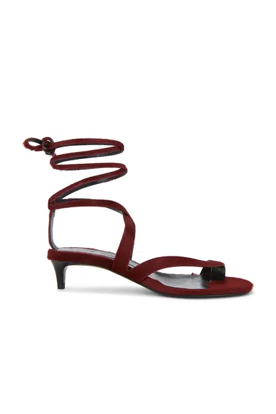 Khaite Aimee Strappy Sandal In Red