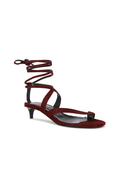 Khaite Aimee Strappy Sandal In Red