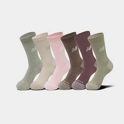 New Balance Active Crew Socks (6-pack) Size: Large In Multi