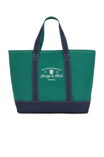 Sporty And Rich Syracuse Two Tone Tote Bag In Green