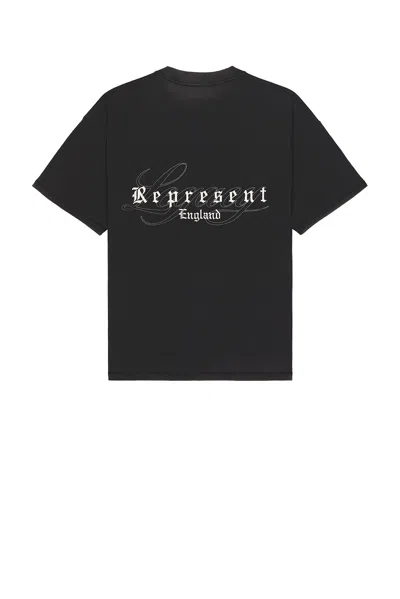 Represent Legacy Overprint Tee In Black