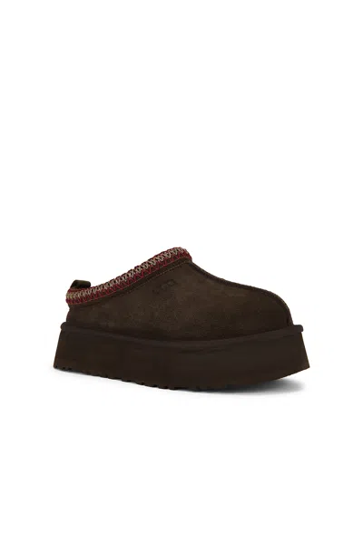 Ugg Tasman Brown Mules With Embossed Logo In Suede Woman In Brown