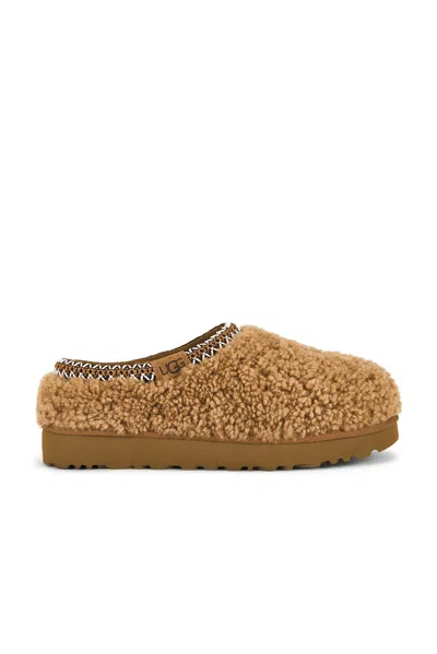 Ugg 20mm Tasman Maxi Curly Loafers In Brown