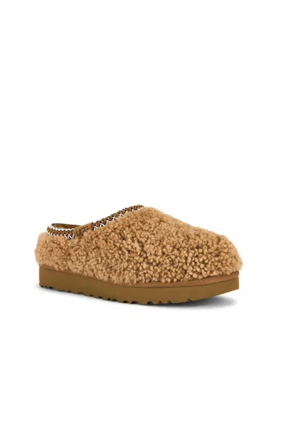 Ugg 20mm Tasman Maxi Curly Loafers In Brown