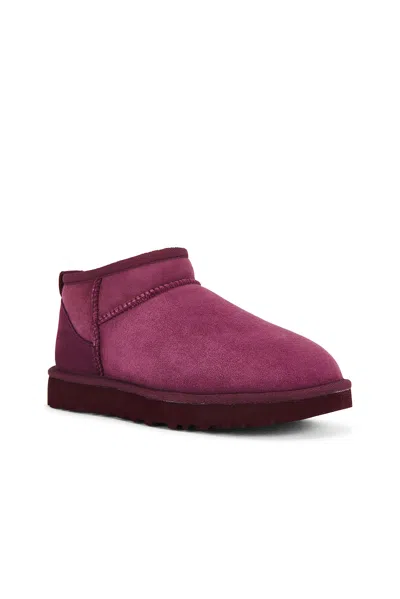 Ugg Ultra Mini Round Toe Flat Sole Boots In Purple
