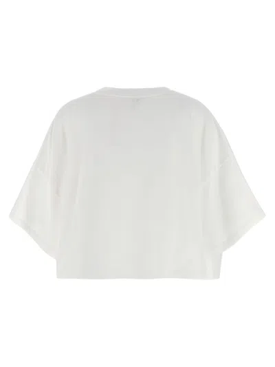 Chloé Logo Detail Cropped T-shirt In White