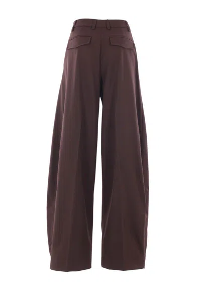 The Latest Billie Wool Blend Wide-leg Trousers In Brown