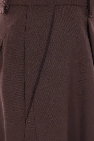 The Latest Billie Wool Blend Wide-leg Trousers In Brown