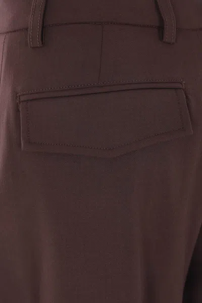 The Latest Billie Wool Blend Wide-leg Trousers In Brown