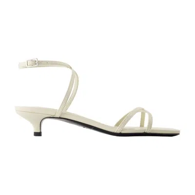 Totême 35mm Leather Crossover Sandals In Gold