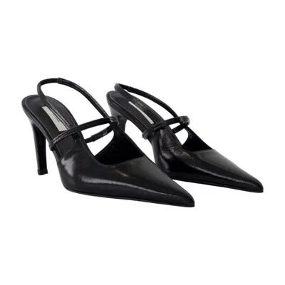 Totême Toteme Naplack Stiletto Slingbacks In Black