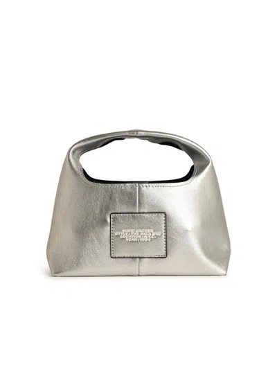 Marc Jacobs The Mini Leather Sack Bag In Silver