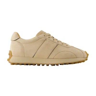 Tod's Vintage Low-top Sneakers Leather Suede In Neutral