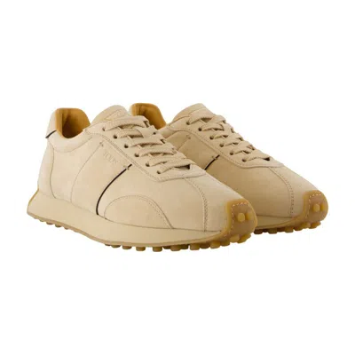 Tod's Vintage Low-top Sneakers Leather Suede In Neutral