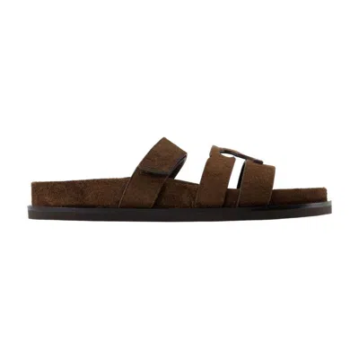 Tory Burch Ines Slider Sandals In Brown