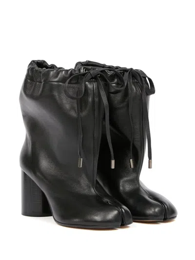 Maison Margiela Nappa Leather Tabi Ankle Boots In Black