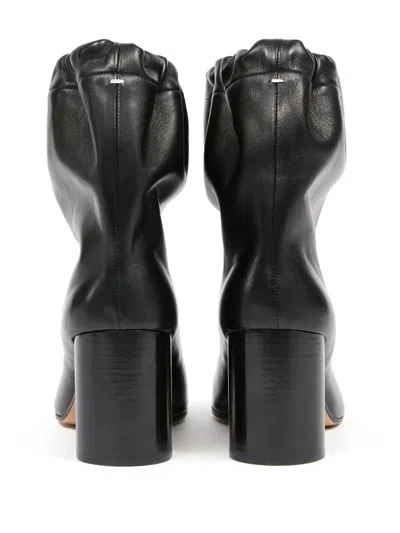 Maison Margiela Nappa Leather Tabi Ankle Boots In Black
