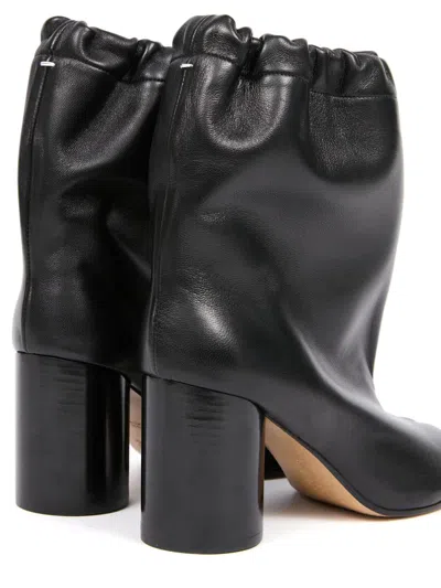 Maison Margiela Nappa Leather Tabi Ankle Boots In Black