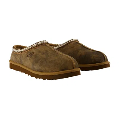 Ugg Chestnut Brown Suede Leather Tasman Ii Slippers In Green