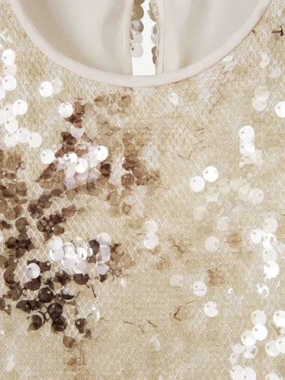 Peserico Lurex Sequin Top In Neutral
