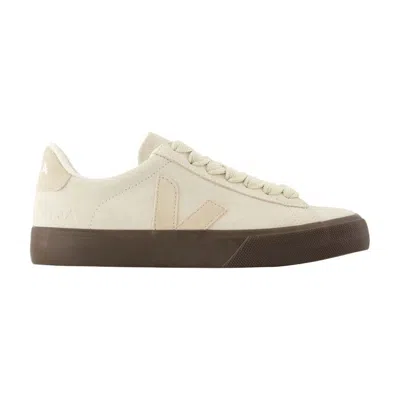 Veja Womens Campo Bold Suede Sneakers In White
