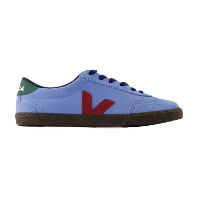 Veja Man Sneakers Azure Size 12 Leather In Blue