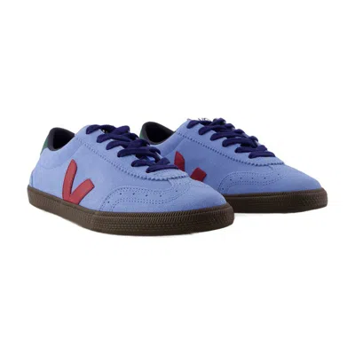 Veja Man Sneakers Azure Size 12 Leather In Blue